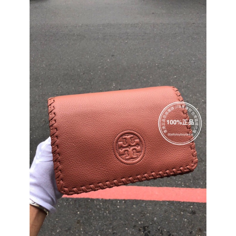 完售 折扣款 全新正品 Tory burch TB包 Marion Combo 郵差包 翻蓋包 風琴包 編織包 糖果粉