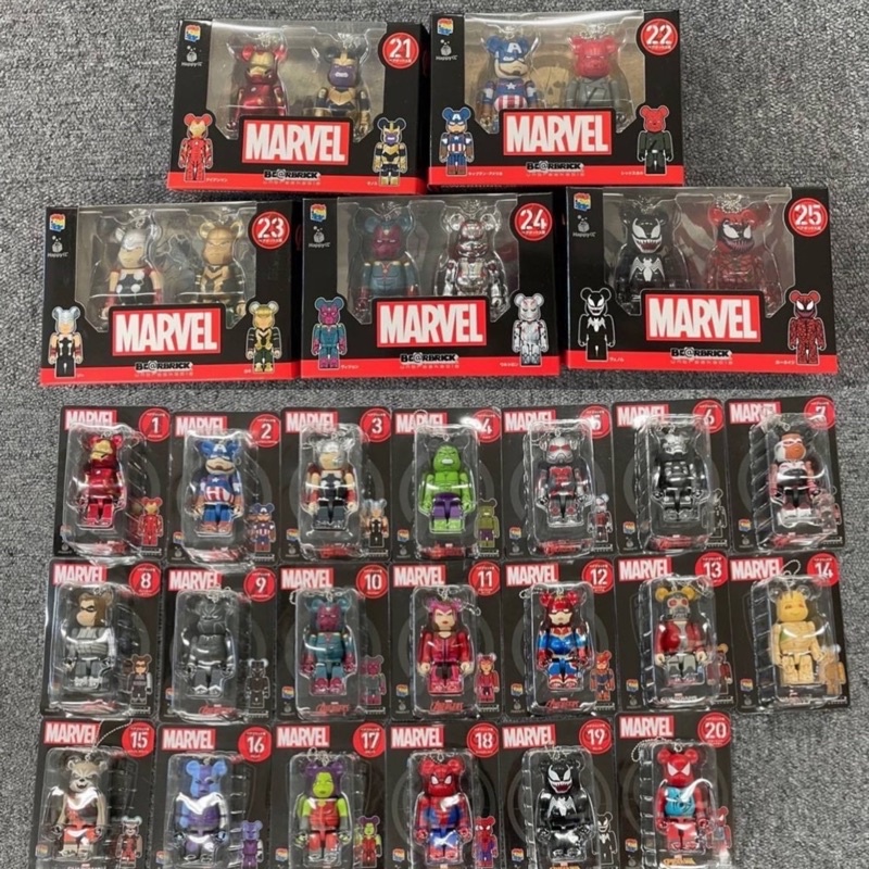 現貨日版 日本 一番賞 marvel 漫威 be@rbrick 熊 100% 吊卡鋼鐵人 蜘蛛人 Bearbrick