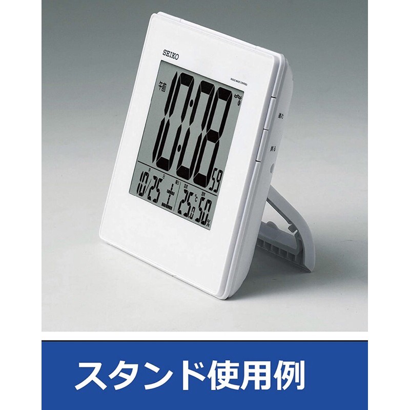 日本 SEIKO 超大字幕 溫度濕度 可掛牆上或桌上 電波 鬧鐘/時鐘 SQ770W 現貨+預購