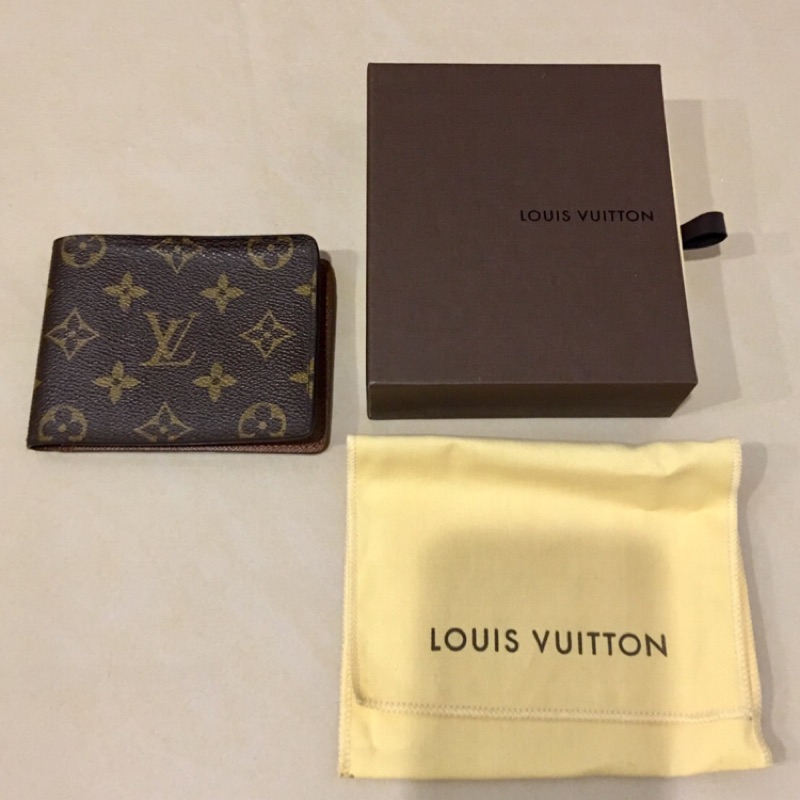 LOUIS VUITTON LV 男用短夾 Monogram M60895  二手正品