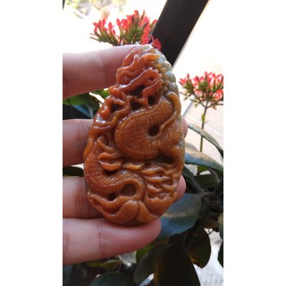 緬甸玉天然硬玉A貨翡翠老紅翡大龍牌吊墜墬子掛件玉珮墬子項鍊手把件握件老件當舖流當精品玉石珠寶首飾寶石飾品#730