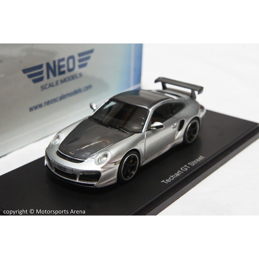【現貨特價】樹脂 1:43 Neo Porsche Techart 911 997 GT Street 2009 銀色