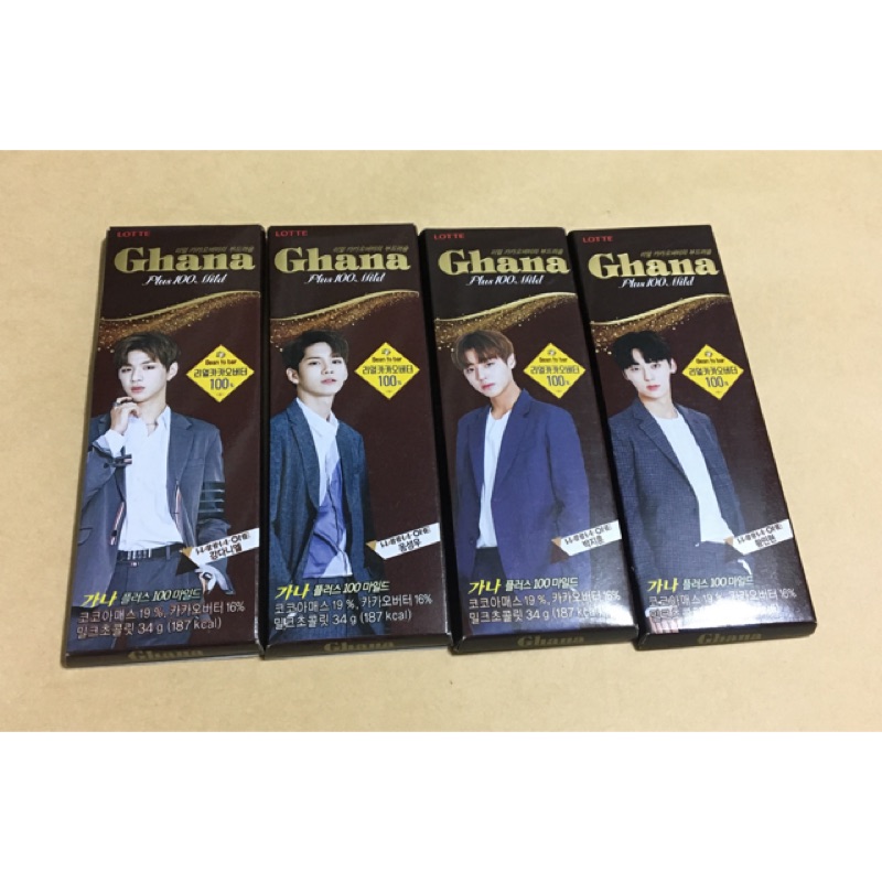 現貨 34g 小盒 Wanna One X Ghana 巧克力 丹尼爾 邕聖佑 黃旼炫 朴志訓 賴冠霖