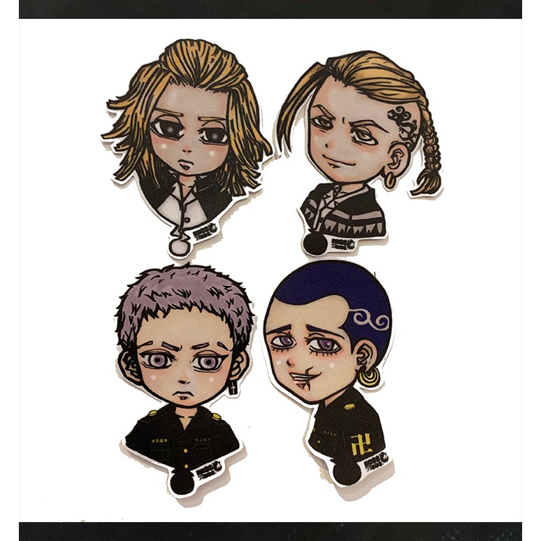 Boss買cos 第二彈東京卍復仇者自繪彩印塑膠貼紙組 一套4張 送東卍旗幟貼 下標區 蝦皮購物