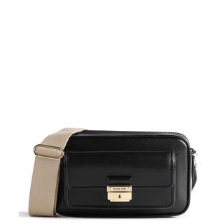 【Michael Kors】專櫃春夏新款 Bradshaw防刮牛皮斜背/側背兩用方包(黑色)
