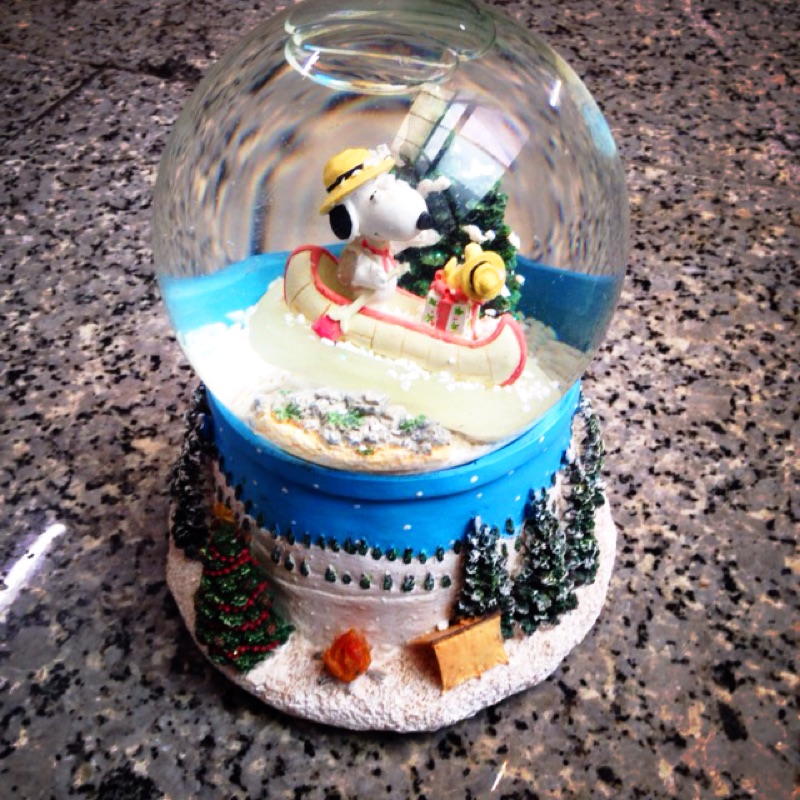 Snoopy音樂玻璃水晶球裝飾