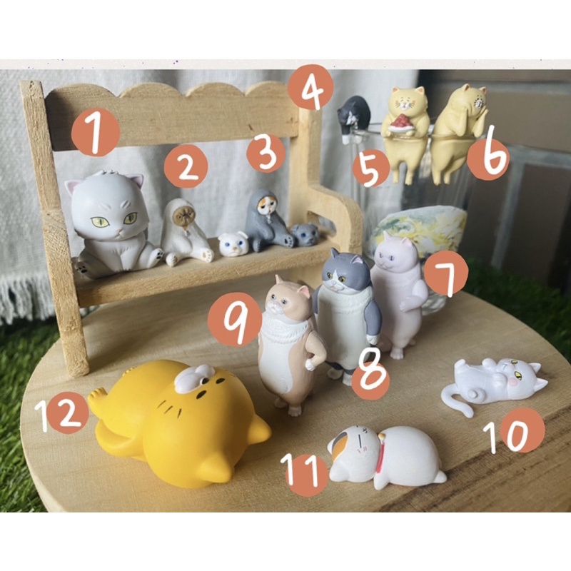 貓咪系列轉蛋扭蛋出清（杯緣子 野貓軍團 排隊貓 貓咪老師）