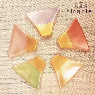 【日本 hiracle】九穀燒-和風富士山招富 筷架-1盒5入(送禮好選擇)年節送禮 入厝禮