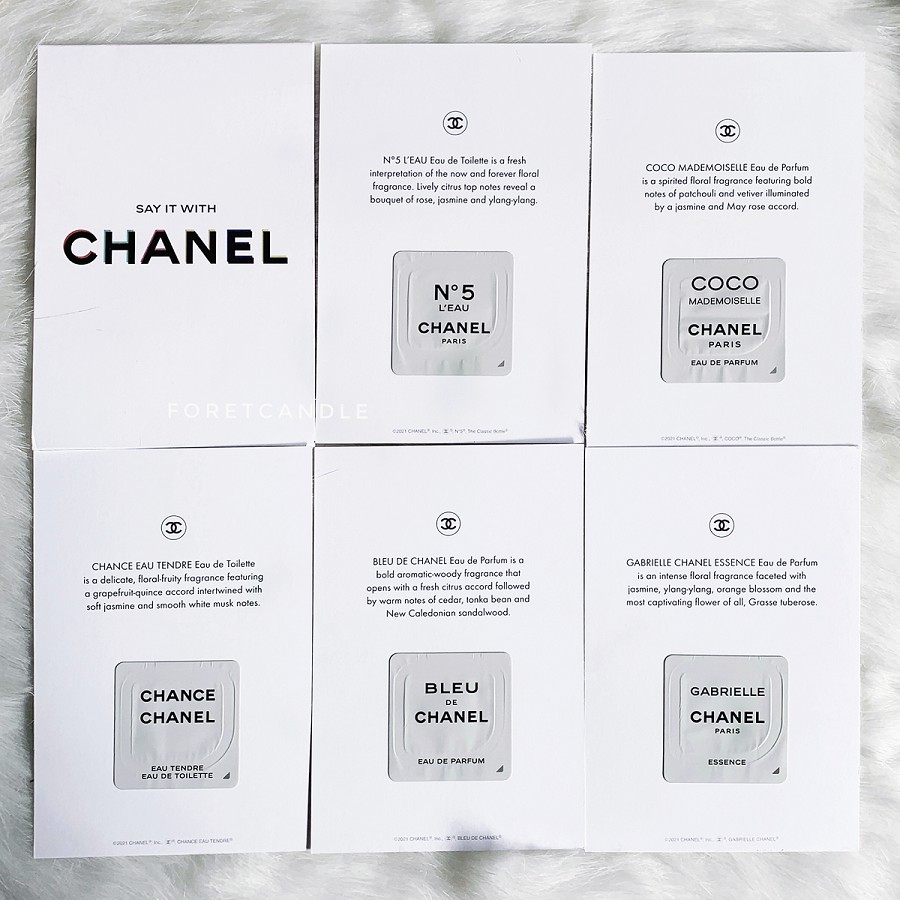 【蠟燭森林】Chanel 經典五入組‼ 單包裝試香 摩登 COCO CHANCE 五號香水 藍色 邂逅 嘉柏麗