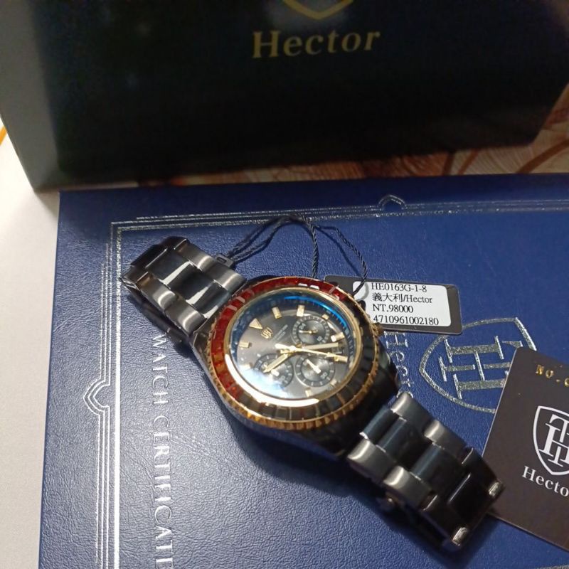 百貨專櫃Hector海克特水鬼款男士腕錶 HE0163G-1