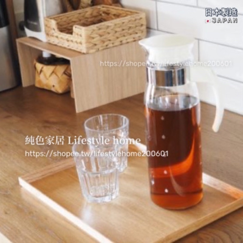 【純色家居】日本製 玻璃水壺 白蓋冷水壺 飲料壺 冰飲壺 水瓶 夏日自製飲料瓶