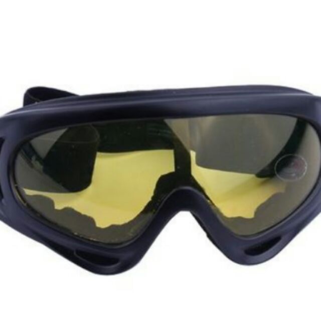生存遊戲 滑雪 防風鏡 防沙鏡 越野 護目鏡 眼鏡 風鏡 黑框 黃色