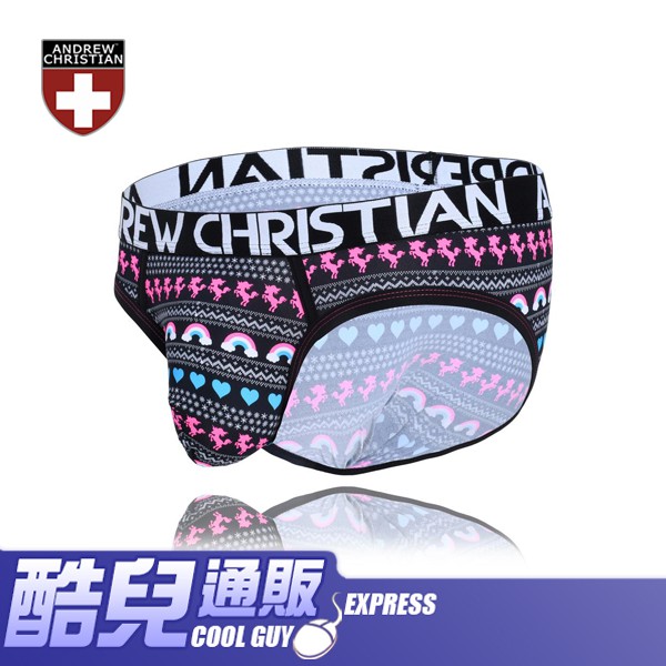 美國 ANDREW CHRISTIAN 舒爽獨角獸赤裸囊袋低腰三角褲 COZY UNICORN BRIEF NAKED