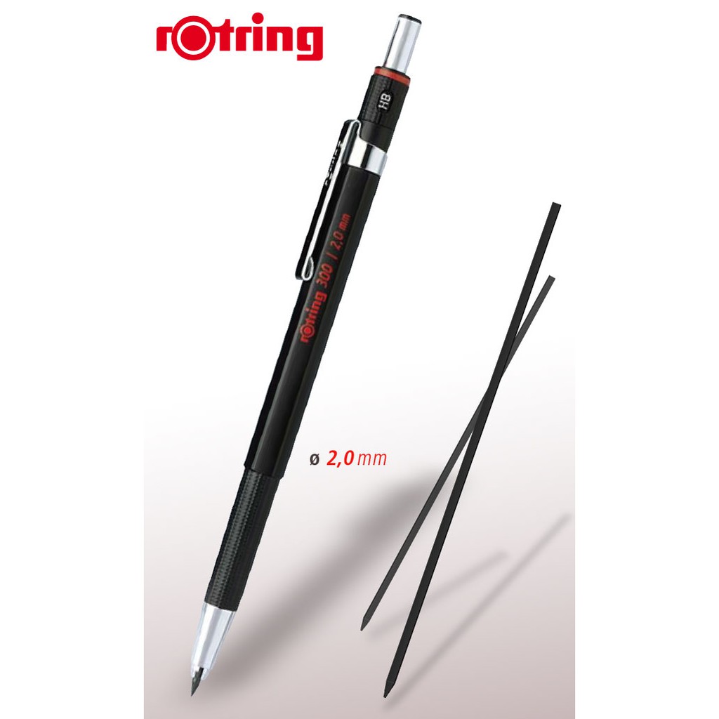 【筆倉】德國 紅環 rOtring 300 2.0mm 工程筆 / 自動鉛筆 (黑色)