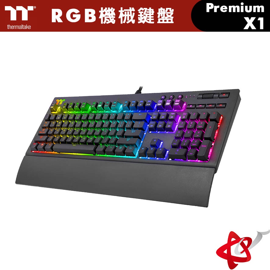 Thermaltake曜越 Premium X1青/銀軸 RGB Cherry MX 機械式 電競 鍵盤 宇星科技