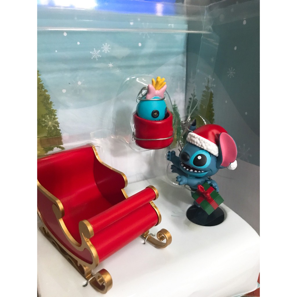 威龍 史迪奇 正版迪士尼 星際寶貝 聖誕節系列  史迪仔 雪橇車 玩偶