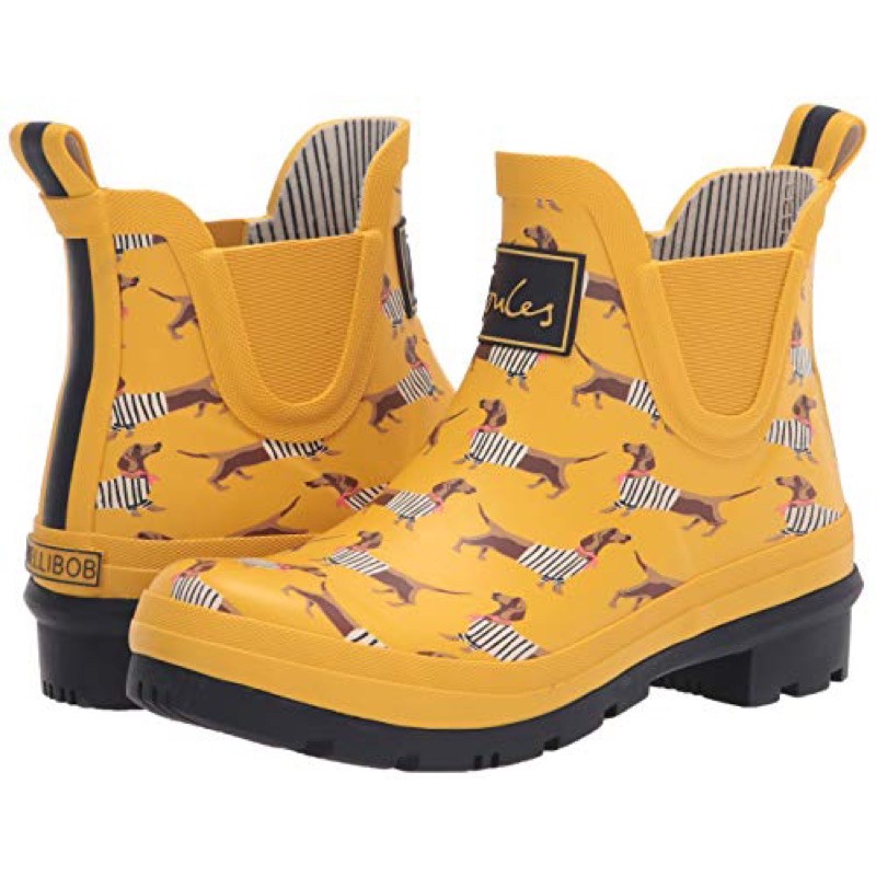 Miolla 英國品牌Joules 黃色底可愛狗狗短筒雨靴/雨鞋