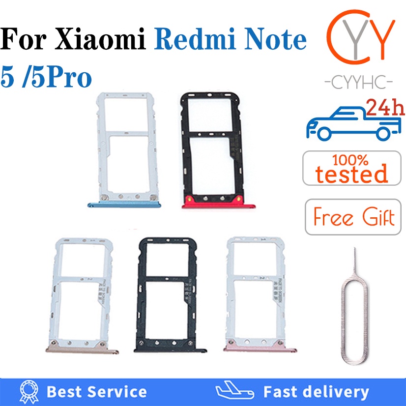XIAOMI 全新高品質適用於小米 Redmi Note 5 / 5Pro note5 SIM 卡托盤插槽支架支架讀卡器