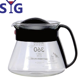 SYG造型耐熱花茶咖啡壺360cc-黑握把