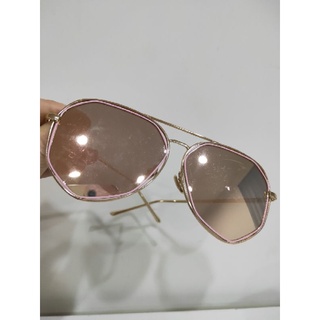 玫瑰金金邊粉框墨鏡/粉金太陽眼鏡
