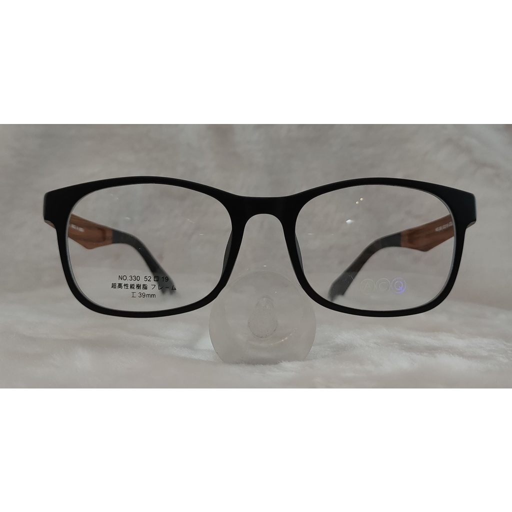 閃亮眼鏡館 韓國製造 TR90寬版光學鏡框 超彈性樹脂  超輕 不變形 不外擴 330 黑+木紋色