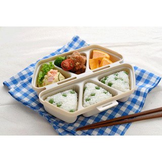 ［日本選物］日本6入三角飯糰模具組 便當盒水果盒 點心盒