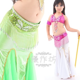 【優作坊】現貨出清20278 兒童肚皮舞蝴蝶造型上衣小孩肚皮舞腰帶兒童肚皮舞腰封
