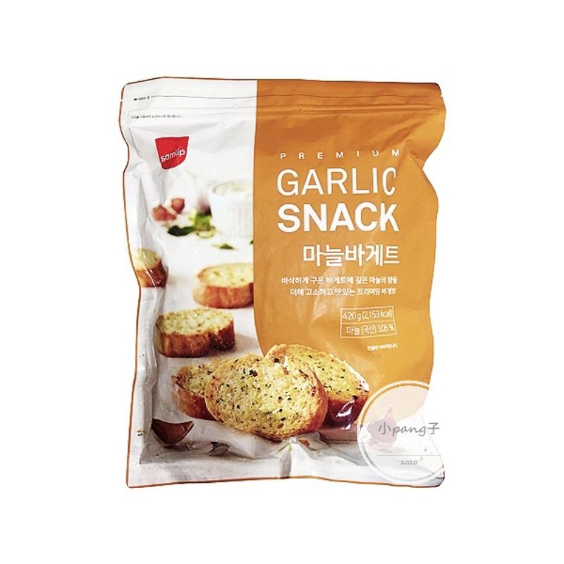 現貨 促銷中 韓國 SAMLIP 蒜香麵包餅乾 大蒜 麵包 餅乾 披薩 420g