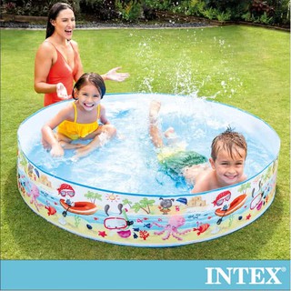 INTEX 56451 硬膠戲水池 兒童戲水池 幼兒夏天玩水池 嬰兒遊戲池 152cm 迷露森活