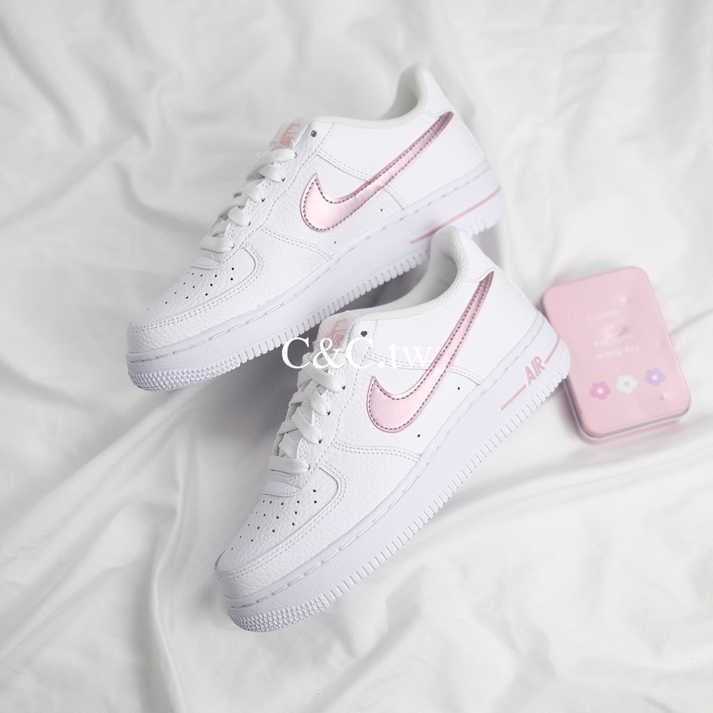 【C&amp;C】Nike Air Force 1 White Pink Glaze 白粉 荔枝皮 CT3839-104