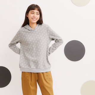 【Dailo】幾何緹花連帽-女長袖上衣 緹花 藍 粉 灰(四色/魅力商品/版型適中)