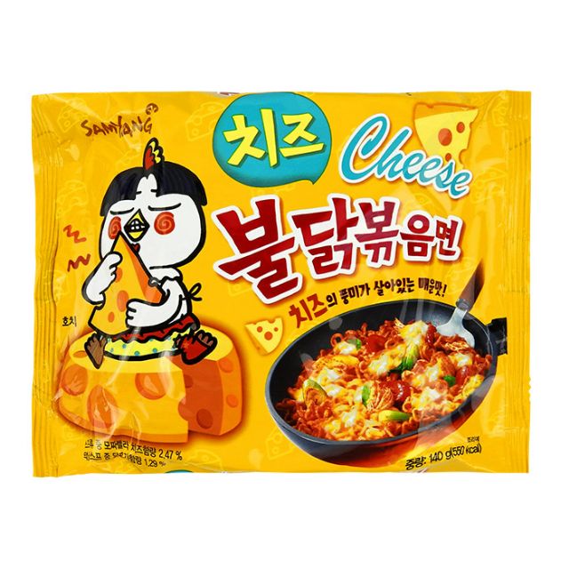 韓國 SAMYANG 火辣雞肉風味鐵板炒麵/乾燒拉麵 140g 起司味/泡麵/三養