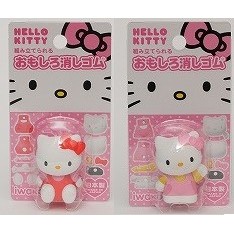 [科磊文具]日本 iwako hello kitty 貓咪造型的環保橡皮擦 – 1組2款