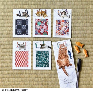 FELISSIMO 授權販售品牌館【貓部】睡在日式被褥的貓咪便簽簿