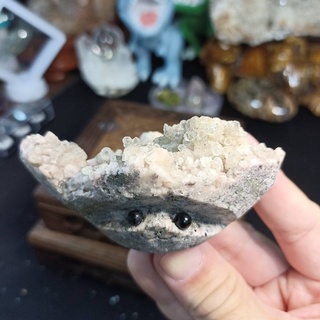 飛水晶-76(182克)粉方解石硫鐵刺蝟