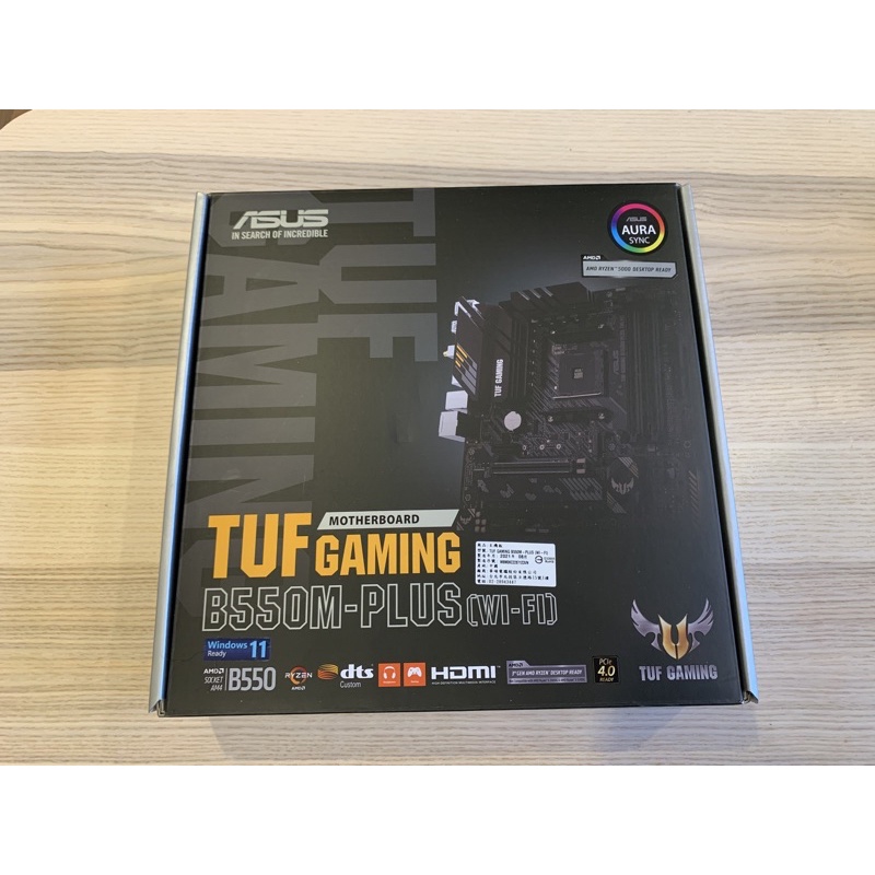 全新 華碩 TUF GAMING B550M-PLUS WIFI 6 主機板