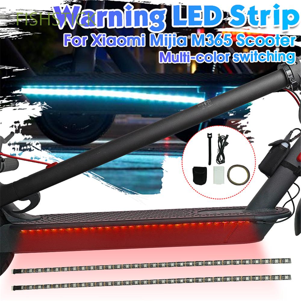 XIAOMI 小米 M365 滑板裝飾棒燈的魚竿多彩手電筒自行車小夜燈 Led 燈條安全電動踏板車