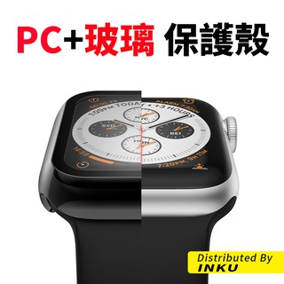 Apple watch 6/SE PC玻璃全包硬殼保護殼保護套 iwatch 4 5 6代通用蘋果40 44mm
