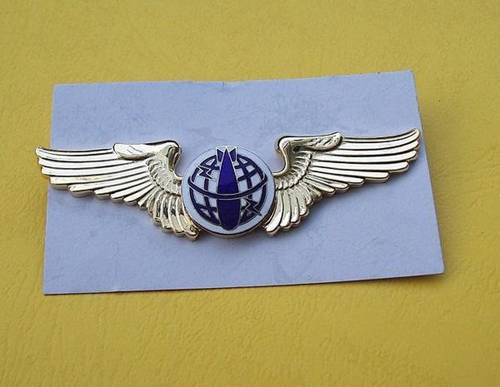 可欣台灣精品：老式空軍航炸初級飛行徽章（螺絲）