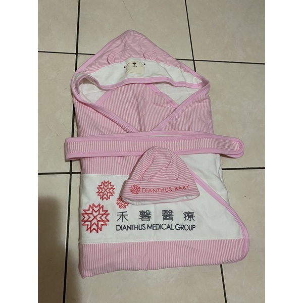禾馨0-3個月粉紅色嬰幼兒包巾(二手)+Babycity 禾馨哺乳衣L號(二手)(Anny預訂)