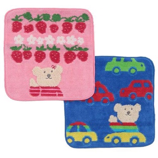 【日本代購】彩虹熊 Rainbow Bear 日本製 20*20cm 純棉 方巾 毛巾 手帕