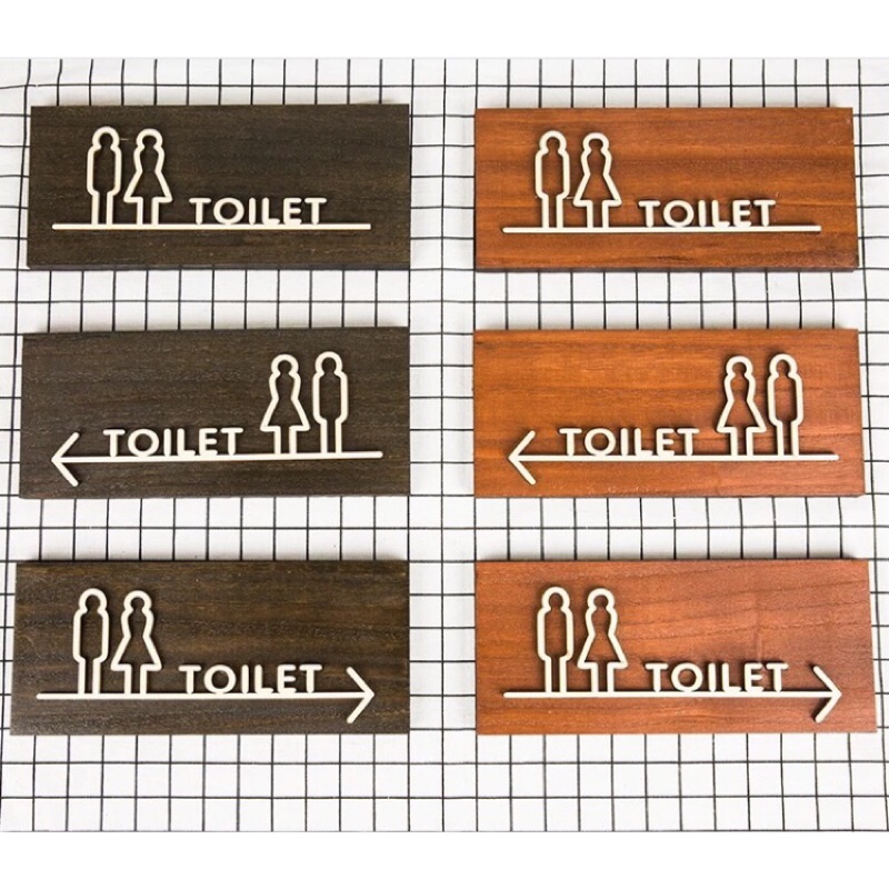 創意木制廁所指示牌 標示牌 歡迎牌 洗手間 商業空間 開店必備 店鋪裝飾