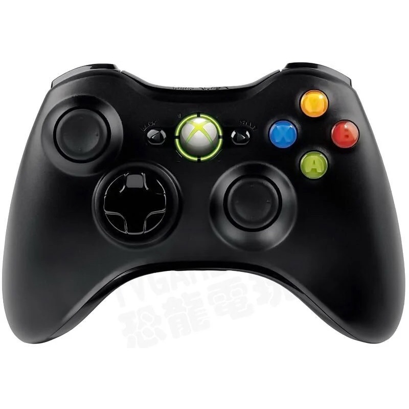 微軟 XBOX360 原廠無線控制器 無線手把 把手 手柄 手把 搖桿 黑色 平行輸入 裸裝【台中恐龍電玩】