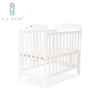 【L.A. Baby】佛羅里達嬰兒小床嬰兒床/實木/原木床(白色 適用育嬰 託嬰中心)