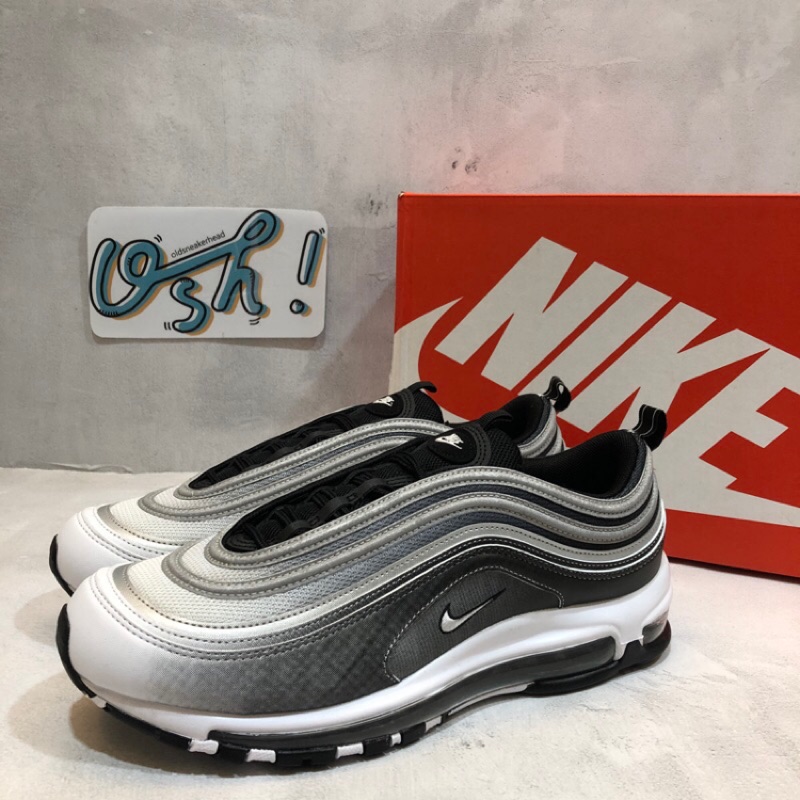 老鞋頭 Nike Air Max 97 黑白黑漸層慢跑氣墊男女情侶反光3m 921826 016 蝦皮購物