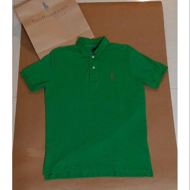 （客訂勿下標）（印尼製）Polo Ralph Lauren 男綠色短袖polo衫M