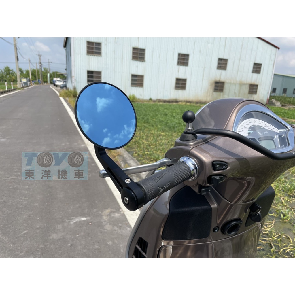 VP006 VESPA 偉士牌 GTS300 大鏡面 銀黑 配色端子鏡 把手鏡 CNC鋁合金手把後視鏡