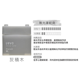 DEMI UEVO 卵殼膜彩色造型髮蠟(80g) 灰積木