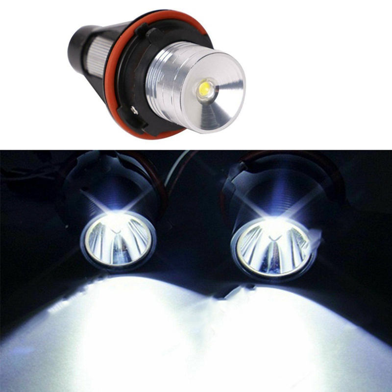 BMW 1 對 8000K 白色 LED 天使眼標記光環燈泡燈適用於寶馬 E39 E53 E60 E63 E64 E66