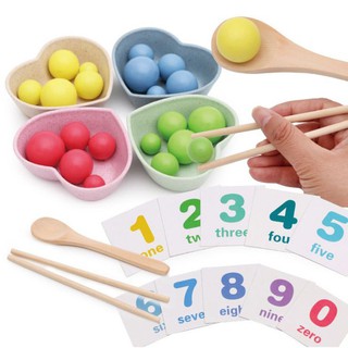 夾豆子玩具 /兒童練習用筷數學啟蒙玩具 夾握能力訓練 / 益智過家家 數學啟蒙玩具 家家酒玩具【國王皇後婦幼商城玩具】